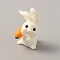 Resin Display Decorations, Micro Landscape Garden Decoration Accessories, Rabbit Carrying Carrot, White, 25x25x42.5mm