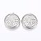 Tarnish Resistant 304 Stainless Steel Locket Pendants, Photo Frame Charms for Necklaces, Flat Round with Tree of Life, Stainless Steel Color, 48x44x10mm, Hole: 1.5mm, Inner Size: 29.5mm