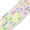 Glass Beads Strands, Cone, Faceted, Mixed Color, 4.5x3.5~4mm, Hole: 1.2mm, about 108~116pcs/strand, 15.39''~15.67''(39.1~39.8cm)