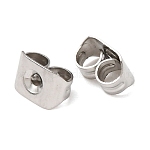 Гайки для ушей из нержавеющей стали марки 304, устойчивые к потускнению, цвет нержавеющей стали, 5x3.5x2 мм, отверстие : 0.8 мм