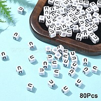 Акриловые бусины с горизонтальными отверстиями&nbsp;OACR-YW0002-08U