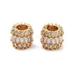 Колонна латунные микропаве прозрачные кубические циркониевые бусины&nbsp;KK-S394-02A