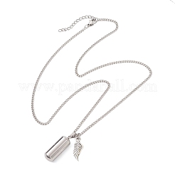 Подвеска для праха в форме капсулы из нержавеющей стали 304&nbsp;NJEW-JN05730