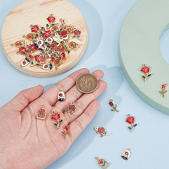 50шт 5 стиля подвески из сплава с эмалью&nbsp;ENAM-DR0001-07