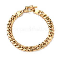 Браслеты из кубинской цепочки из нержавеющей стали 304 для женщин&nbsp;BJEW-G779-03G