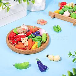 36 шт. 18 стиля подвески из смолы и железа&nbsp;RESI-TA0004-03