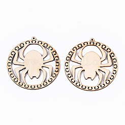 Неокрашенные натуральные деревянные большие подвески X-WOOD-N007-076