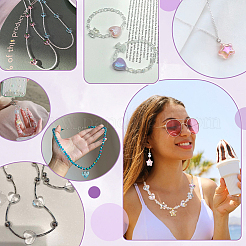 50 шт. 2 стиля УФ-покрытие прозрачные акриловые бусины&nbsp;MACR-GA0001-07