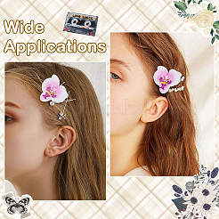 20шт шелковая ткань искусственный цветок фаленопсис&nbsp;AJEW-SP0003-55A