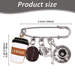 Брошь из нержавеющей стали 304 в виде кофе&nbsp;JEWB-YW00002