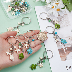 12шт. 3 брелока из синтетической бирюзы&nbsp;KEYC-ME00003