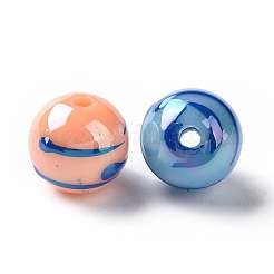 УФ-покрытие радужные строковые стеклянные акриловые бусины&nbsp;OACR-E009-10G