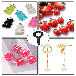 400 шт. окрашенные распылением железные винты с проушиной&nbsp;IFIN-LP0001-45