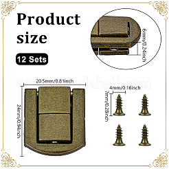 12 сумки замки для кошельков из сплава&nbsp;FIND-NB0006-42AB