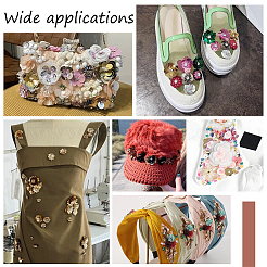 3 шт. 3-х цветные полиэстеровые бусины-пайетки FIND-FG0004-82