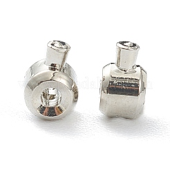 Зажимные бусины из латуни&nbsp;X-KK-F826-03P