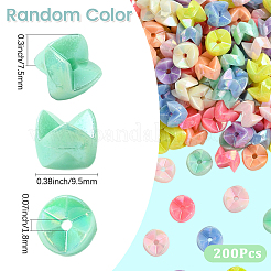 200 шт. Непрозрачные акриловые бусины&nbsp;MACR-SC0002-32