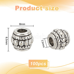 100 шт. тибетские серебряные бусины&nbsp;FIND-PH0020-01