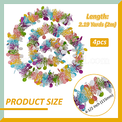 Ленты из полиэстера с кружевной отделкой&nbsp;OCOR-WH0105-014B