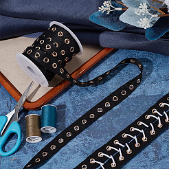 10 ярд хлопчатобумажной ленты для пуговиц&nbsp;DIY-OC0012-97