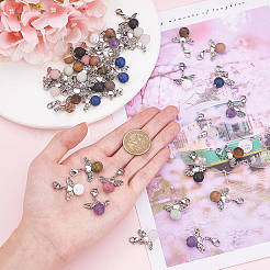 Ангел тема подвески из натурального камня&nbsp;HJEW-PH0001-20AS