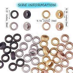 40 шт. 4-х цветные бусины из нержавеющей стали 304 с большими отверстиями&nbsp;STAS-SZ0001-86