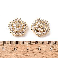 Латунные микро проложить кубического циркония бусы&nbsp;KK-A259-11G-01