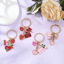 Брелок ко дню святого валентина из сплава и эмали&nbsp;KEYC-YW00185-01