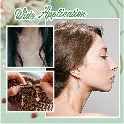 60шт 6 цвета двухцветные прозрачные стеклянные подвески&nbsp;GLAA-HY0001-47