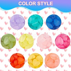 200шт 10 цвета прозрачные акриловые бусины&nbsp;FACR-CA0001-01