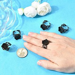 Античный бронзовые компоненты латунь филигрань кольцо&nbsp;X-KK-E477-AB-NF