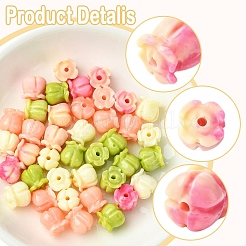 40 шт. 4 вида бусин синтетического коралла&nbsp;CORA-YW0001-04