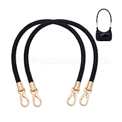 Круглые плетеные шнуры для сумок из искусственной кожи с застежками из цинкового сплава&nbsp;FIND-WH0126-941A-01