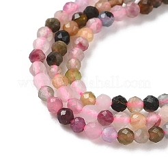 Нити из натуральных разноцветных турмалиновых бусин&nbsp;G-F509-11-2mm