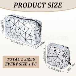2 шт. 2 стиля косметички из искусственной кожи на молнии&nbsp;AJEW-CN0003-42B
