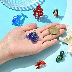 6шт 6 стиля подвески ручной работы лэмпворк&nbsp;LAMP-CJ0002-69