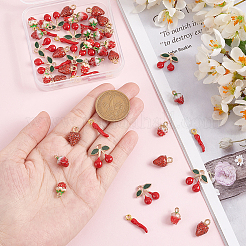 50шт 5 стиля сплава эмалевые подвески&nbsp;ENAM-PH0002-66