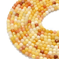 Нити натуральных золотых шелковых нефритовых бусин&nbsp;G-A260-A27-01