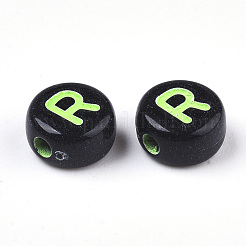 Непрозрачные черные акриловые бусины&nbsp;MACR-N008-17R