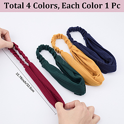 4 шт. 4-х цветные полиэстеровые эластичные повязки на голову&nbsp;OHAR-DJ0001-23A