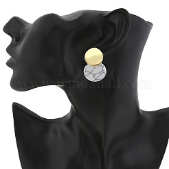 Серьги-гвоздики из сплава с имитацией бирюзы&nbsp;FS-WGE4912-02