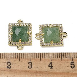 Натуральный зеленый клубничный кварц граненые квадратные звенья&nbsp;G-I375-03G-06