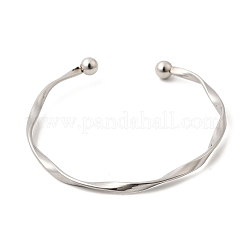 Браслеты-манжеты из нержавеющей стали 304 для женщин&nbsp;BJEW-D407-01P