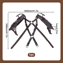 Искусственная кожа с оболочкой из сплава&nbsp;AJEW-WH0678-29A