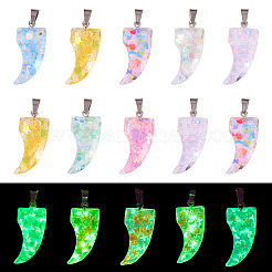 15 шт. подвески из светящейся смоляной пайетки&nbsp;RESI-TA0004-20A