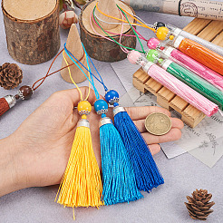 28 шт. 14-цветные полиэстеровые подвески с кисточками&nbsp;HJEW-TA0001-07