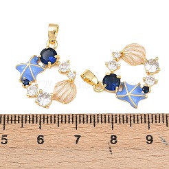 Латунные микро проложить кубического циркония подвески&nbsp;KK-C248-12G