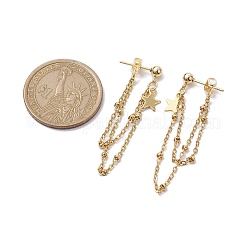 Золотые серьги-гвоздики из нержавеющей стали 304&nbsp;EJEW-JE05733-01