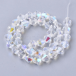 Стеклянные бусины с гальваническим покрытием &nbsp;EGLA-Q118-8mm-C17