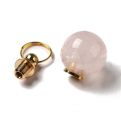 Подвески флаконы для духов из натурального розового кварца&nbsp;LS-G-A026-02B